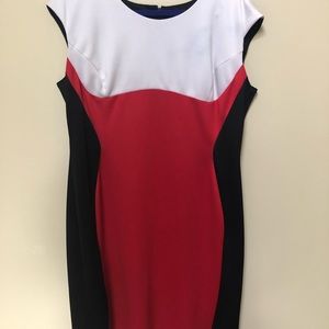 RN studio stunning color block dress